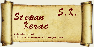 Stepan Kerac vizit kartica